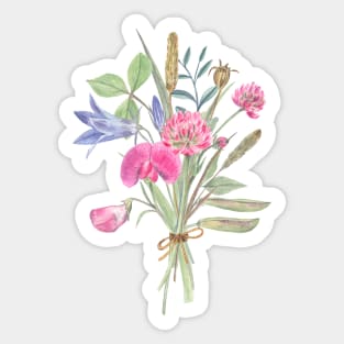 Bouquet of wild flowers Sticker